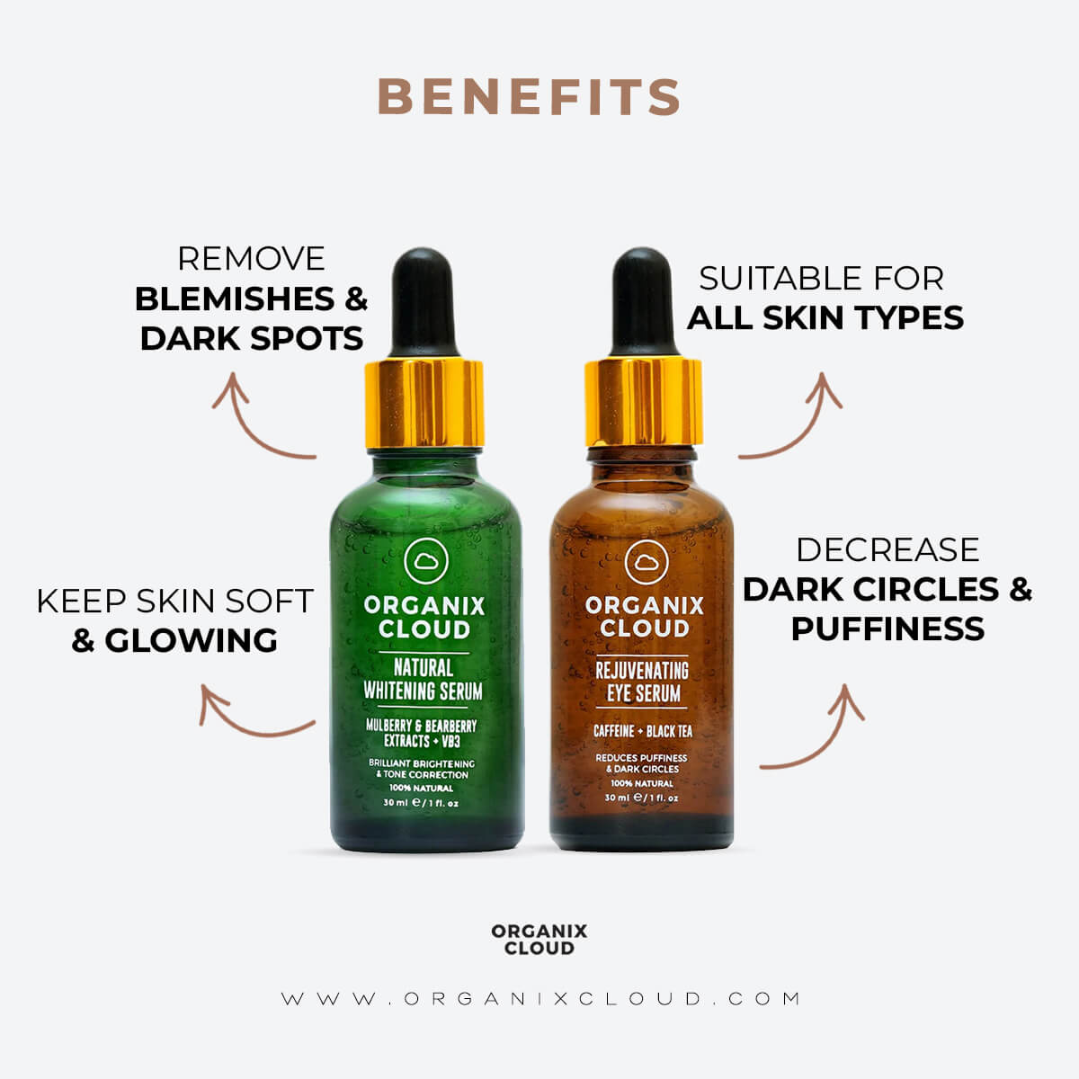Natural Brightening Serum + Rejuvenating Eye Serum
