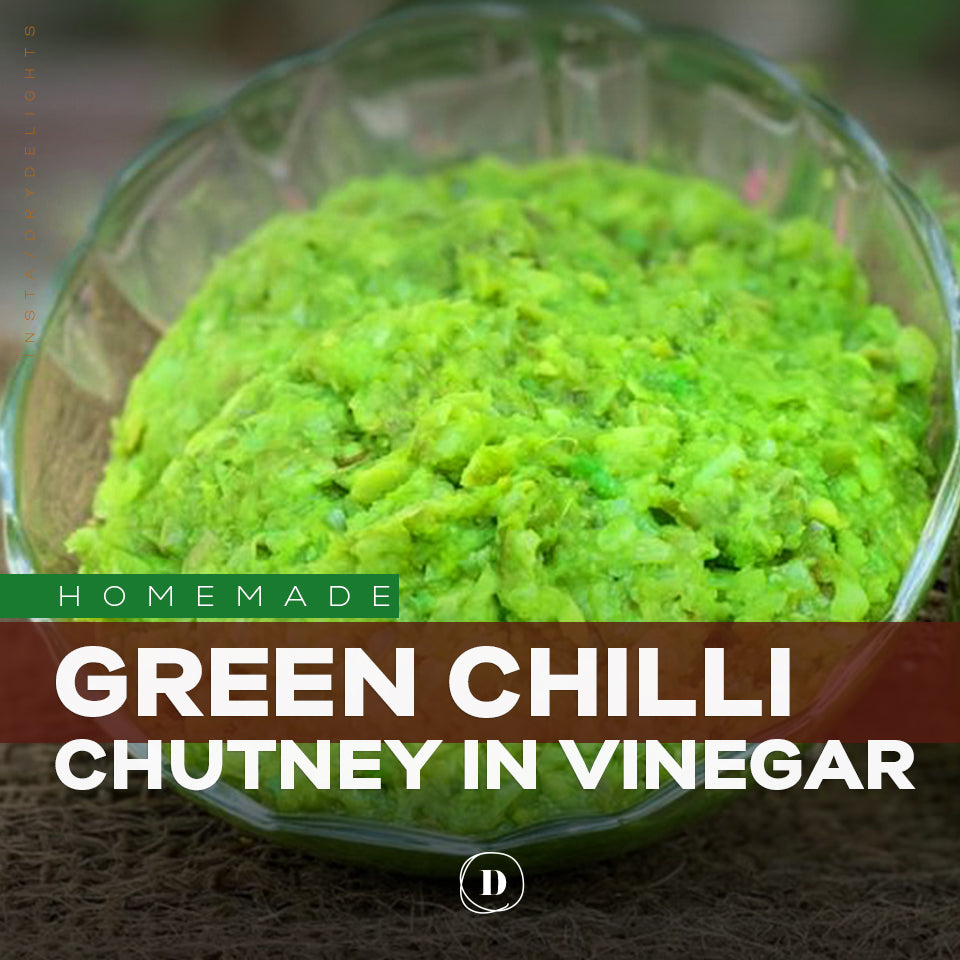 Home Made (Green Chilli Chutney ) in Vinegar