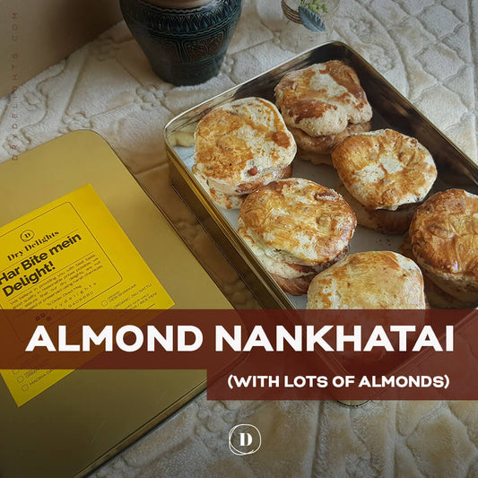 Almond Nankhatai(with lots of Almonds)