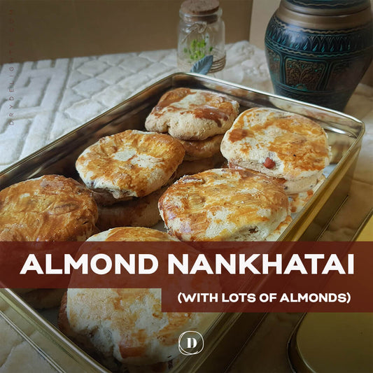 Almond Nankhatai(with lots of Almonds)