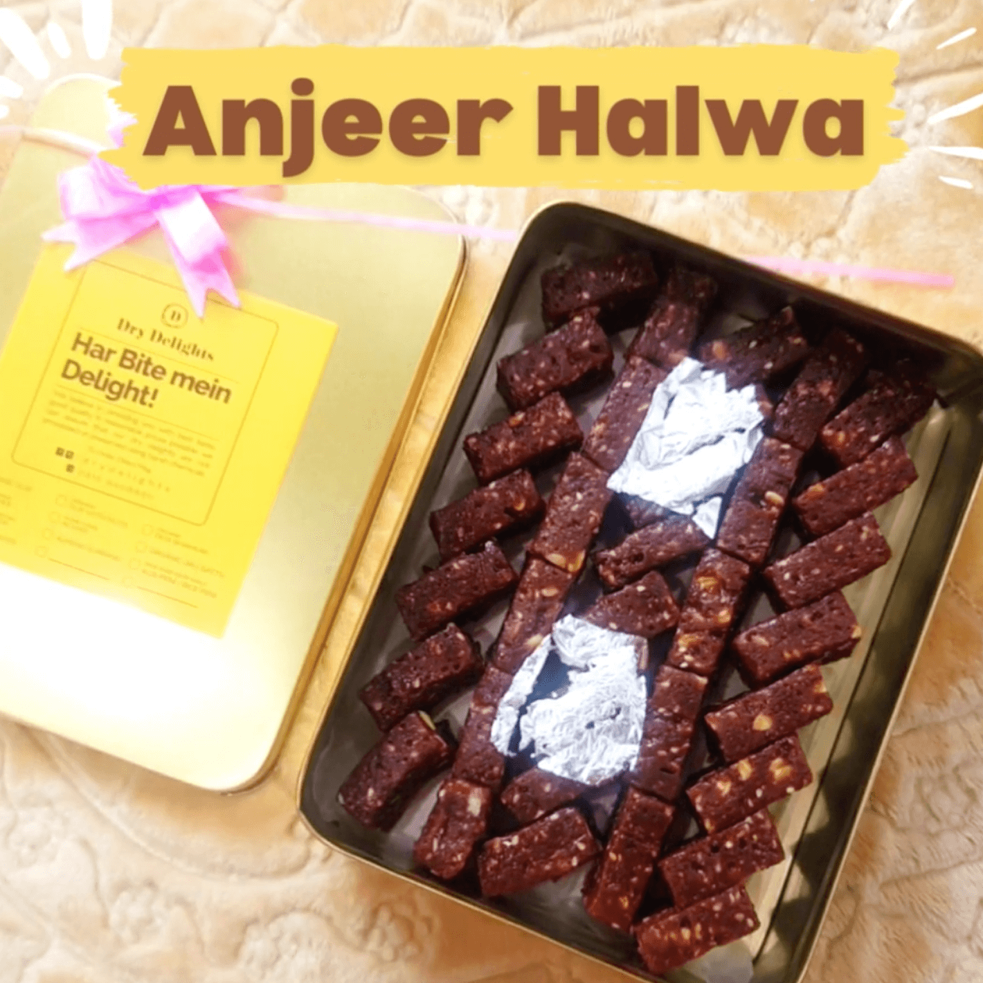 Anjeer Halwa (Fig Halwa) Bites in Desi GHEE